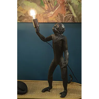 LAMPA STOŁOWA MONKEY NERO 26X34X55 cm